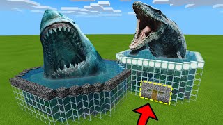 MCPE: How To Live Inside a Megalodon & Mosasaurus Farm
