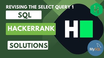 HackerRank SQL Solution |#1 revising select query 1| SQL | Data Analyst Explorers