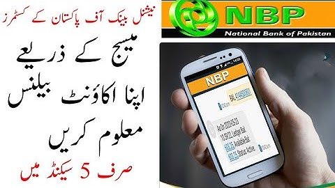 How to Check NBP Account Balance Via SMS