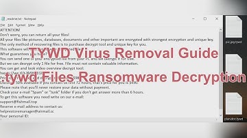 TYWD Virus Solution – Remove & Decrypt .tywd Files ransomware