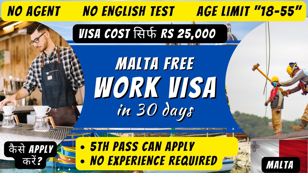🇲🇹 Malta Free Work Visa In 30 Days Labour Jobs Malta Visa Update