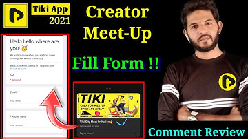 Tiki apps creator meetup | New Tiki meetup form | Comments Review | Tiki new update | Meetup form