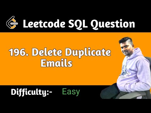 Delete Duplicate Emails | Leetcode SQL Question