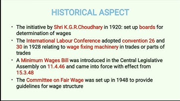 Historical aspect of Minimum Wages Act 1948 | Dev Dubey | Labour Law
