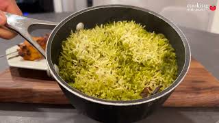Aromatic Mint-Cilantro Pulao Recipe (Pudina-Dhanya Pulao)