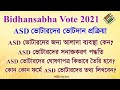 ASD Voters Voting Procedure, Their Declaration, Entry in different Forms, বিধানসভা ভোট
