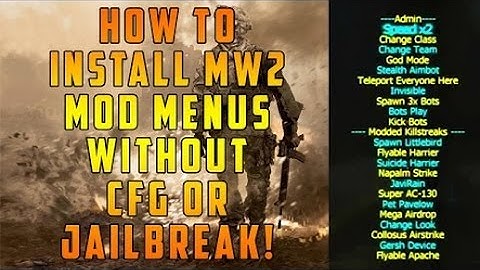 [MW2/PS3] CFG Mod Menu Install Tutorial {No Infection Needed} (Works in Public Match!)