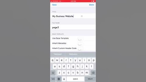 How to update a web page title and file name using HTML Egg Pro for iPhone