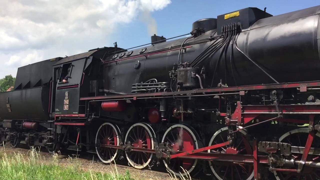 Pociąg retro 2016 odjazd ze stacji Dobra (Nowy Sącz - Chabówka) HD