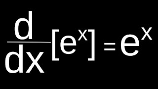 Proving The Derivative Of e^x Is Equal To e^x