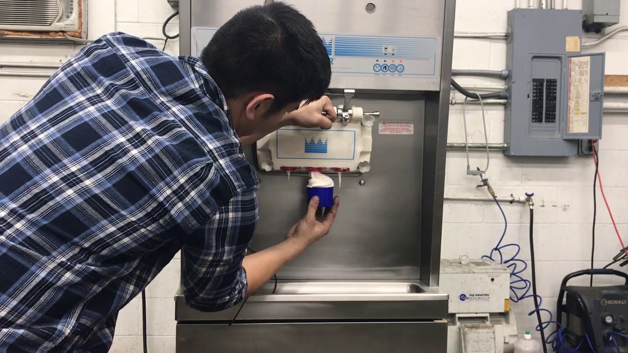 Taylor 8756 Soft serve ice cream machine mix test k0105055 YouTube