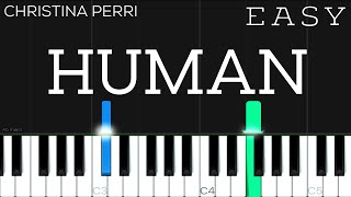 Christina Perri - Human | EASY Piano Tutorial