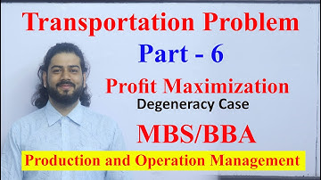 Transportation Problem Part 6 in Nepali Profit Maximization Balanced Type  MBS BBA TU PU Solution