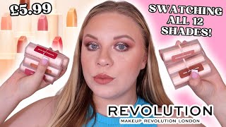 SWATCHING ALL 12 SHADES OF THE REVOLUTION LIP ALLURE LIPSTICKS ON PALE SKIN 💋 | makeupwithalixkate screenshot 1