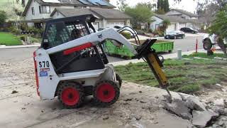 BLASTING Concrete Out With A Skid Steer & Hydraulic Breaker! BEST IN THE WEST!