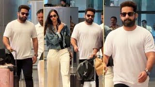 Jr NTR With Wife Back To Hyderabad From Vacation | #devara #fearsong | Manastars