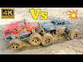 Rc car 4x4 waterproof   monster truck vs rock crawler 4x4 car remote control car unbox channel