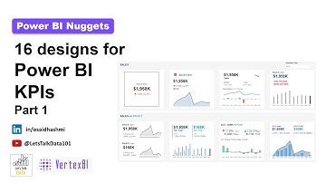 16 Stunning KPI Designs in Power BI | Make Your Dashboards Stand Out with Native Visuals! (Part 01)