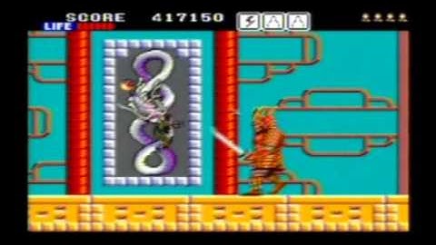 Sega Master System Shinobi - Boss Run - All 5 Bosses