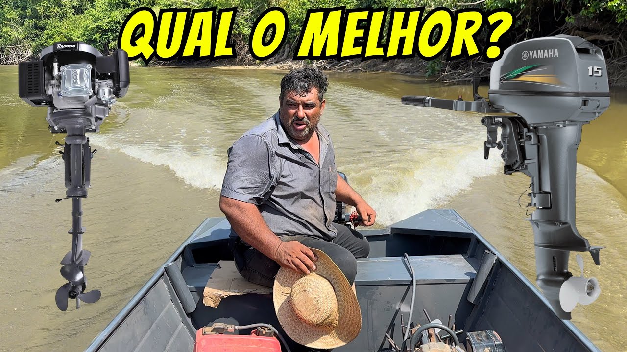 TOYAMA 6.5HP X YAMAHA 15HP: TESTE REAL NA ÁGUA COM A CANOA NOVA!