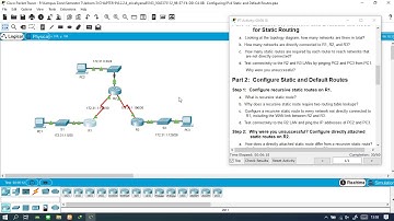 6 2 2 4 Packet Tracer   Configuring IPv4 Static and Default Routes
