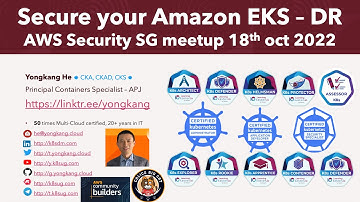 K8SUG - EKS DR - Secure your Amazon EKS Disaster Recovery by Yongkang | Kubernetes DR