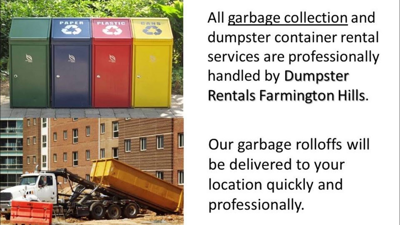 Dumpster Rentals Farmington Hills 2482434367 Local Dumpster Rental
