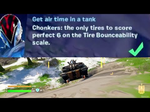 Get Air Time in a Tank - Fortnite