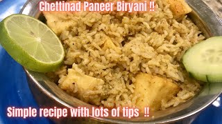 செட்டிநாடு  பன்னீர் பிரியாணி | Chettinad Style Paneer Biryani  Recipe in Tamil| Recipe # 257