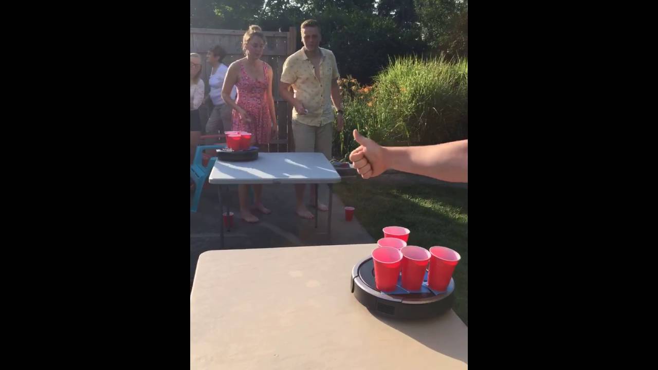 roomba pong youtube