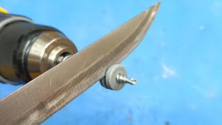 A KNIFE like a RAZOR in two minutes! CUT EVEN PLASTIC! 3 Great DIY ideas!