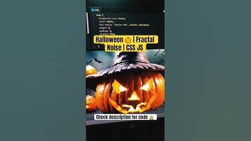 Halloween 🎃 | Fractal Noise | CSS JS #halloween #halloween2024 #shorts