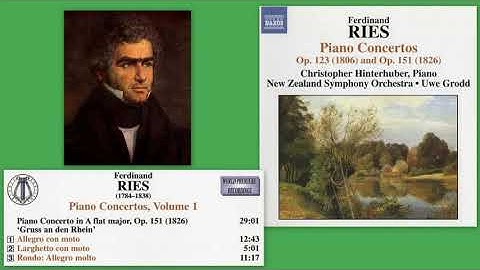 Ferdinand Ries: Piano concerto No.8, in A Flat Major, Op.151, Christopher Hinterhuber