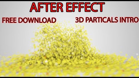 After Effects 3D Particles Logo Build Up And Break Apart Intro|FREE DOWNLOAD