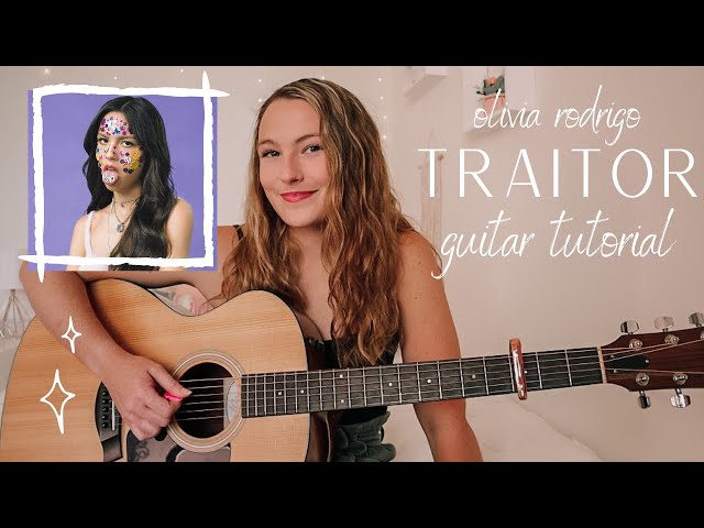 Traitor - Olivia Rodrigo Guitar Tutorial with Chords/ Lyrics 
