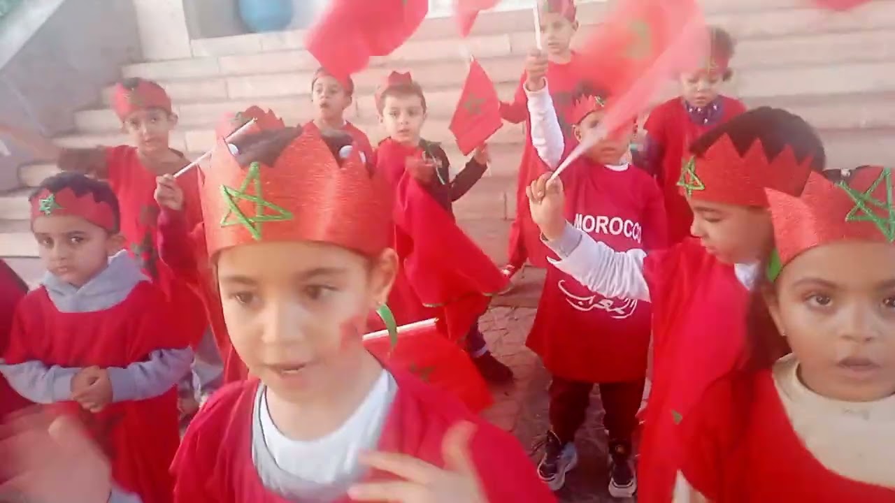 Les élèves de la maternelle célèbrent l'anniversaire de la Marche Verte