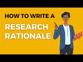 How to write a research rationale for history