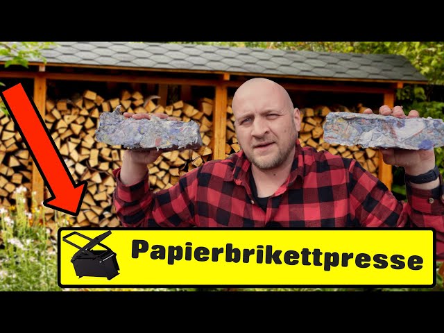 ✓ Papierbrikettpresse selber machen 🔥 