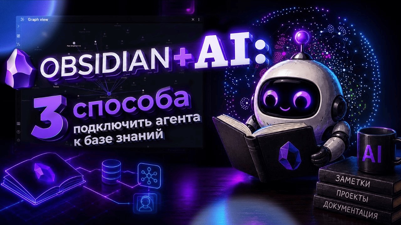 Obsidian + AI: 3 способа подключить агента к базе знаний. — Transcript