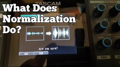What Does Normalization Do on the Tascam DP24/32?