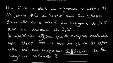 Exercice corrigé : test de comparaison de la moyenne à une valeur de référence, loi inconnue
