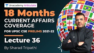 18 months Current Affairs coverage for UPSC Prelims 2021-22 | By Sharad Tripathi | Lecture 36