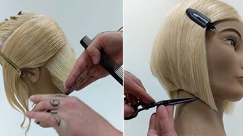 How to cut a short graduated bob haircut - Classic Triangular Graduation & Layered Bob Haircut - P1