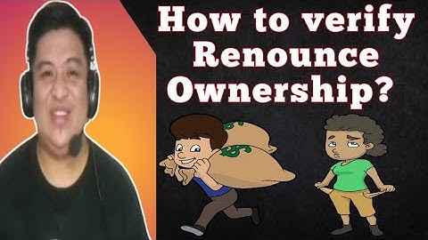 Renounce Ownership BSC I Renounce ownership verification