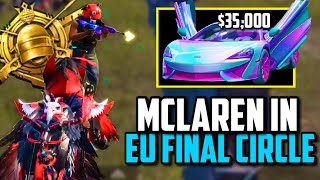 FEITZ TRIES EUROPE FINAL CIRCLE WITH $35,000 UC MCLAREN SKIN!! | PUBG Mobile