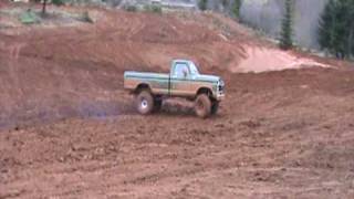 st helens mud run.1978 ford 460 and powerstroke f250 4x4 off road mudding