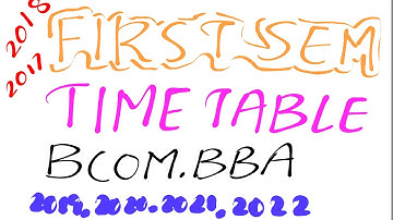 First Sem BCom BBA TIMETABLE🔥 #calicutuniversity