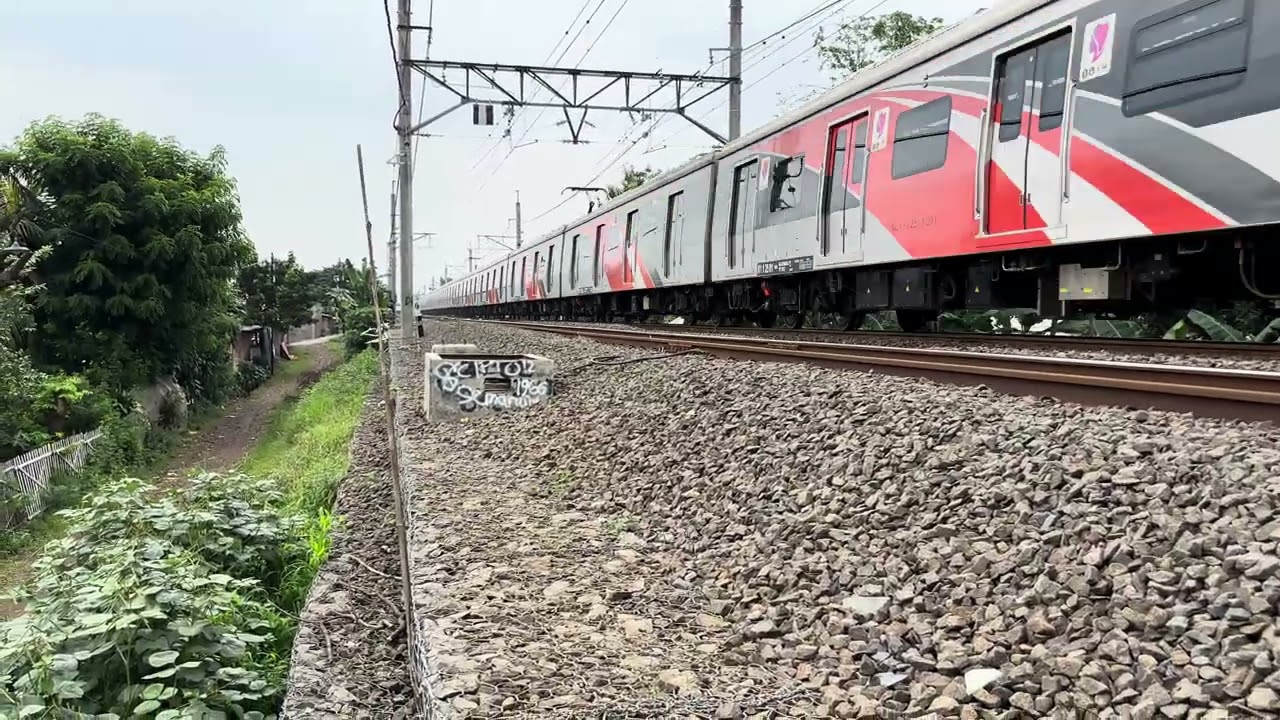 KRL China Berpapasan Dengan KA Bengawan #fypシ #train #keretaapi #video 