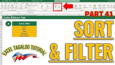 [Excel Tagalog Tutorial #41] Sort & Filter