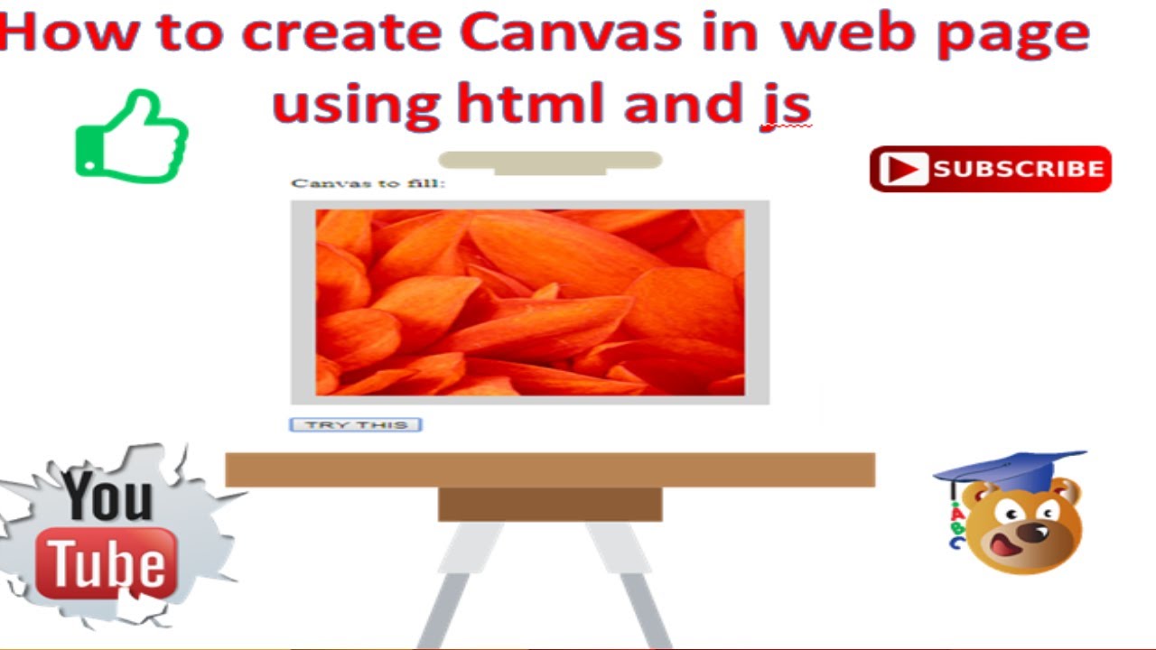 add canvas in web page using html easily - YouTube